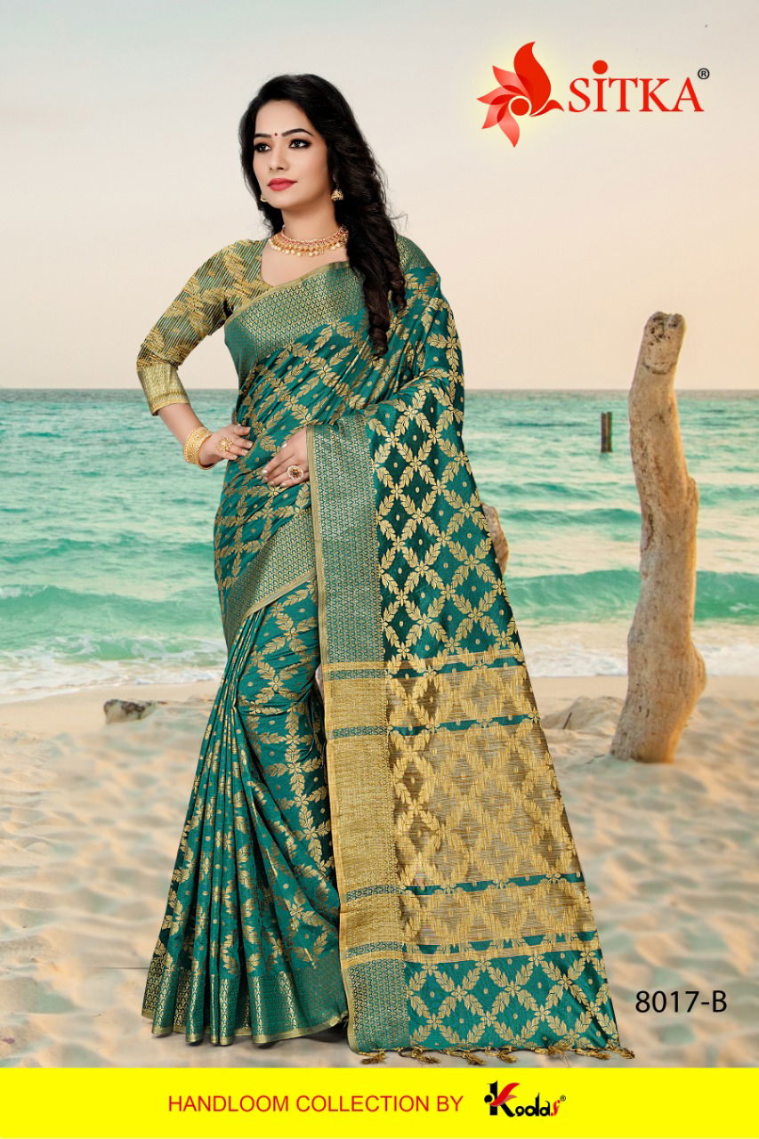 Break Fast 8017 Jacquard Silk Designer Saree